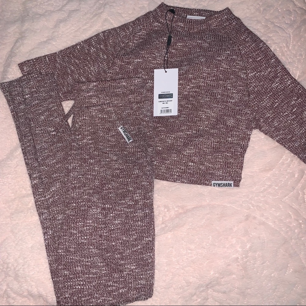 Berry Red Marl Gymshark Slounge Set💕